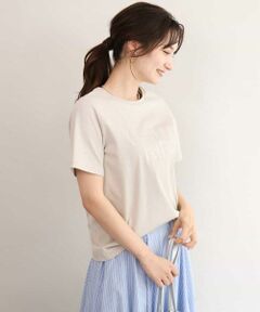 MK MICHEL KLEIN / エムケーミッシェルクラン カットソー | [接触冷感/洗える]コットンロゴTシャツ