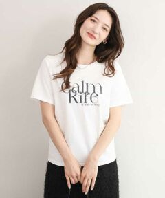 MK MICHEL KLEIN / エムケーミッシェルクラン カットソー | [接触冷感/洗える]コットンロゴTシャツ