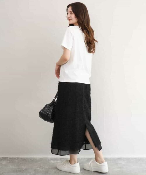 MK MICHEL KLEIN / エムケーミッシェルクラン カットソー | [接触冷感/洗える]コットンロゴTシャツ | 詳細10