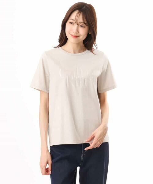 MK MICHEL KLEIN / エムケーミッシェルクラン カットソー | [接触冷感/洗える]コットンロゴTシャツ | 詳細18