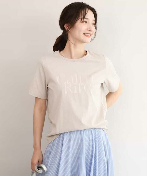 MK MICHEL KLEIN / エムケーミッシェルクラン カットソー | [接触冷感/洗える]コットンロゴTシャツ | 詳細2