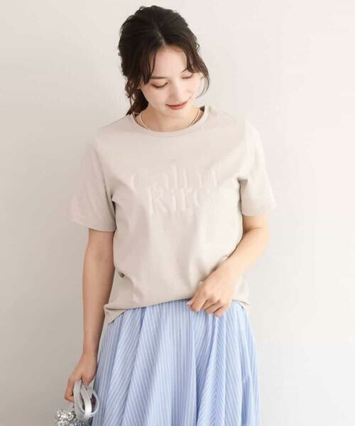 MK MICHEL KLEIN / エムケーミッシェルクラン カットソー | [接触冷感/洗える]コットンロゴTシャツ | 詳細3
