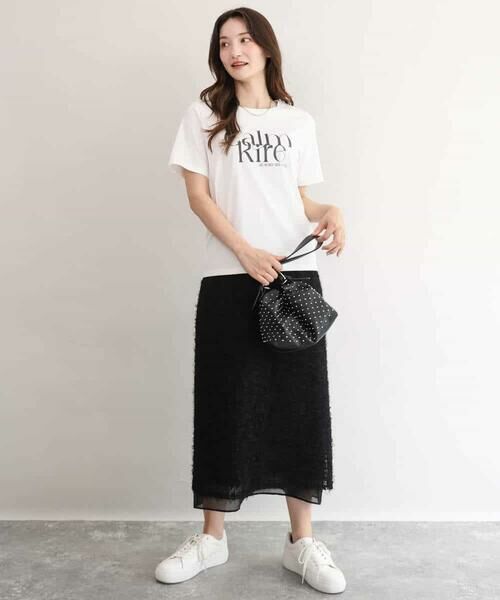 MK MICHEL KLEIN / エムケーミッシェルクラン カットソー | [接触冷感/洗える]コットンロゴTシャツ | 詳細8