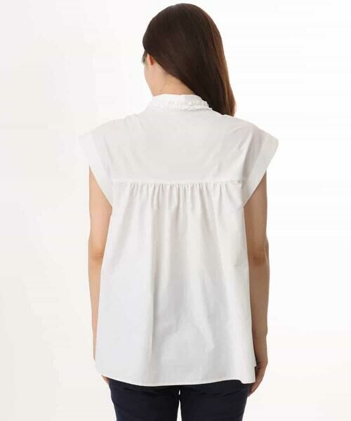 MK MICHEL KLEIN / エムケーミッシェルクラン シャツ・ブラウス | [洗える]フリルネックデザインコットン混シャツブラウス | 詳細20