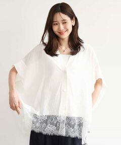 MK MICHEL KLEIN / エムケーミッシェルクラン カーディガン・ボレロ | [洗える]ヘムレースゆるシルエットカーディガン