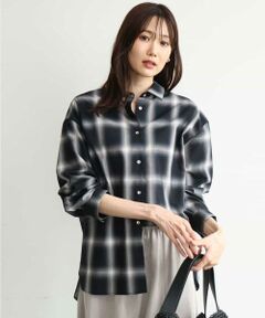 MK MICHEL KLEIN / エムケーミッシェルクラン シャツ・ブラウス | [洗える]オンブレチェック柄シャツブラウス