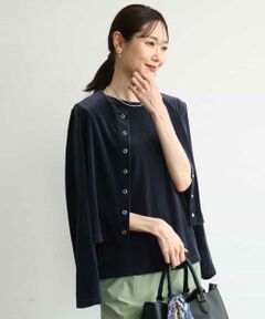 MK MICHEL KLEIN / エムケーミッシェルクラン カーディガン・ボレロ | [洗える]シアーベロア カーディガン