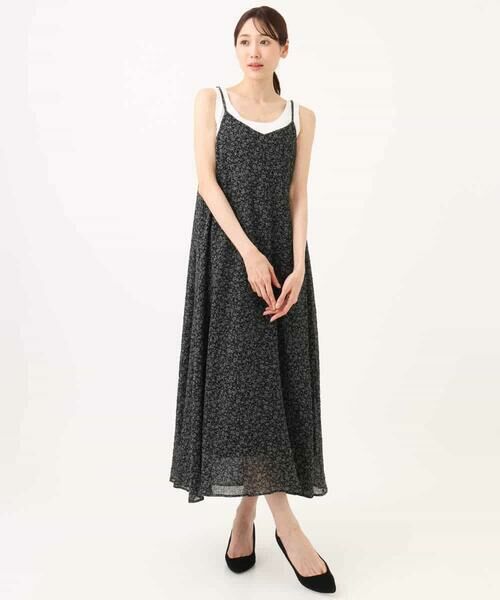 MK MICHEL KLEIN / エムケーミッシェルクラン ロング・マキシ丈ワンピース | [洗える]前後2way花柄シアーキャミワンピース | 詳細24