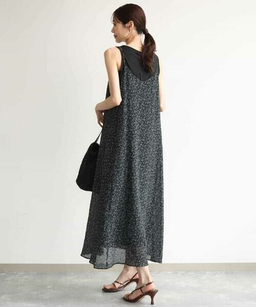 MK MICHEL KLEIN / エムケーミッシェルクラン ロング・マキシ丈ワンピース | [洗える]前後2way花柄シアーキャミワンピース | 詳細6