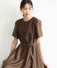 MK MICHEL KLEIN / エムケーミッシェルクラン ロング・マキシ丈ワンピース | [洗える]ドビーストライプフレアーワンピース