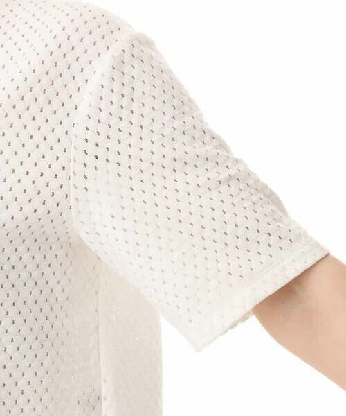 MK MICHEL KLEIN / エムケーミッシェルクラン カットソー | [洗える]ドット調アイレット レースTシャツ | 詳細23