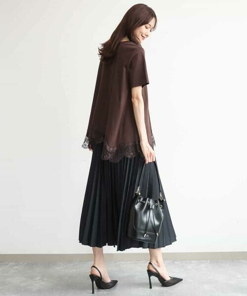 MK MICHEL KLEIN / エムケーミッシェルクラン カットソー | [洗える]イレヘムレースデザインカットソー | 詳細14