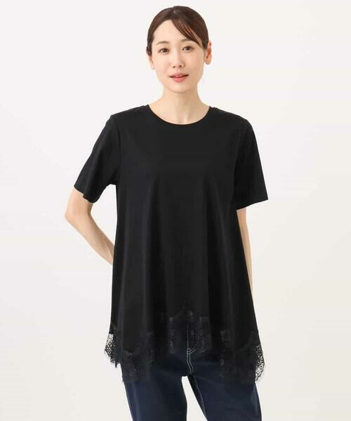MK MICHEL KLEIN / エムケーミッシェルクラン カットソー | [洗える]イレヘムレースデザインカットソー | 詳細20
