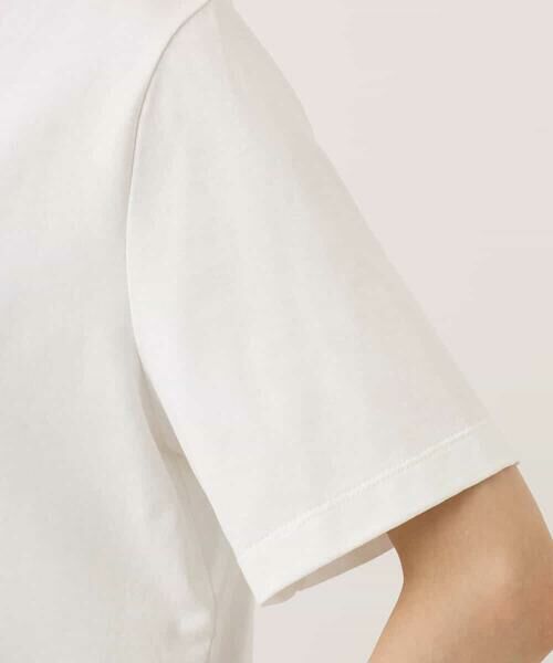 MK MICHEL KLEIN / エムケーミッシェルクラン カットソー | [洗える]シフォン切替えフロッキーロゴTシャツ | 詳細20