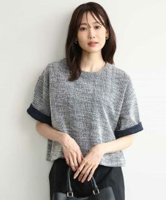 MK MICHEL KLEIN / エムケーミッシェルクラン カットソー | [洗える]カラフルネップ ジャージーツイードカットソー