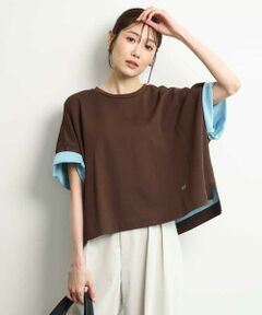 MK MICHEL KLEIN / エムケーミッシェルクラン カットソー | [洗える]配色デザイン コットン混カットソー