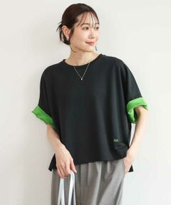 MK MICHEL KLEIN / エムケーミッシェルクラン カットソー | [洗える]配色デザイン コットン混カットソー