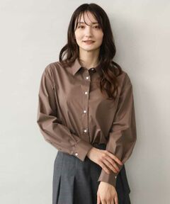 MK MICHEL KLEIN / エムケーミッシェルクラン シャツ・ブラウス | [防シワ/洗える]コットン混ベーシックシャツ（無地）