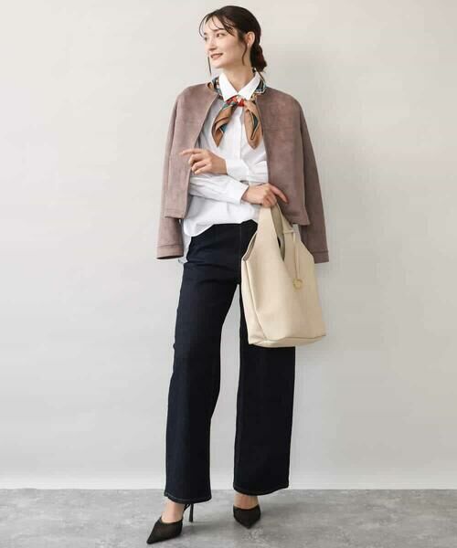 MK MICHEL KLEIN / エムケーミッシェルクラン シャツ・ブラウス | [防シワ/洗える]コットン混ベーシックシャツ（無地） | 詳細20