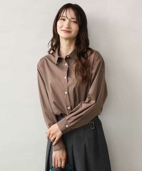 MK MICHEL KLEIN / エムケーミッシェルクラン シャツ・ブラウス | [防シワ/洗える]コットン混ベーシックシャツ（無地） | 詳細6