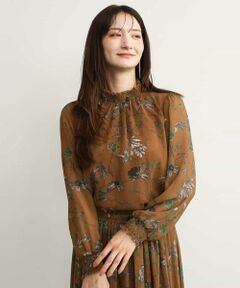 MK MICHEL KLEIN / エムケーミッシェルクラン シャツ・ブラウス | [洗える]水彩花柄シフォンブラウス