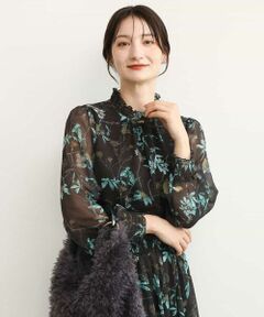 MK MICHEL KLEIN / エムケーミッシェルクラン シャツ・ブラウス | [洗える]水彩花柄シフォンブラウス