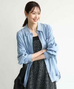 MK MICHEL KLEIN / エムケーミッシェルクラン シャツ・ブラウス | [洗える]2.5ozデニムシャツブラウス