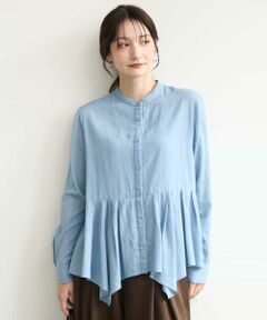 MK MICHEL KLEIN / エムケーミッシェルクラン シャツ・ブラウス | [洗える]シアーデニムイレヘムブラウス