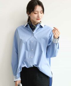MK MICHEL KLEIN / エムケーミッシェルクラン シャツ・ブラウス | [洗える]レースデザインシャツ