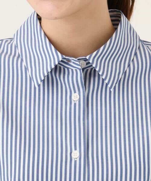 MK MICHEL KLEIN / エムケーミッシェルクラン シャツ・ブラウス | [防シワ/洗える]コットン混ベーシックシャツ（ストライプ） | 詳細16