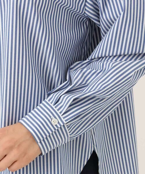 MK MICHEL KLEIN / エムケーミッシェルクラン シャツ・ブラウス | [防シワ/洗える]コットン混ベーシックシャツ（ストライプ） | 詳細18