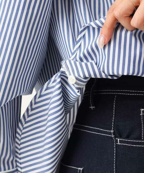 MK MICHEL KLEIN / エムケーミッシェルクラン シャツ・ブラウス | [防シワ/洗える]コットン混ベーシックシャツ（ストライプ） | 詳細24