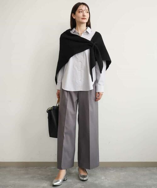 MK MICHEL KLEIN / エムケーミッシェルクラン シャツ・ブラウス | [防シワ/洗える]コットン混ベーシックシャツ（ストライプ） | 詳細6
