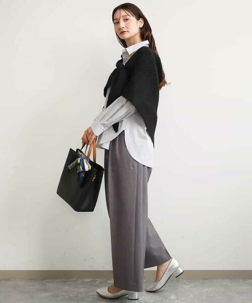 MK MICHEL KLEIN / エムケーミッシェルクラン シャツ・ブラウス | [防シワ/洗える]コットン混ベーシックシャツ（ストライプ） | 詳細7