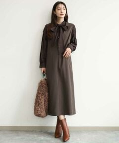 MK MICHEL KLEIN / エムケーミッシェルクラン ロング・マキシ丈スカート | [洗える]Vネックジャンパースカート