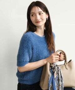 MK MICHEL KLEIN / エムケーミッシェルクラン ニット・セーター | [洗える]半袖シャギーニット