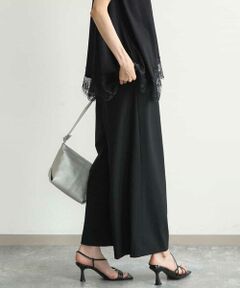 MK MICHEL KLEIN / エムケーミッシェルクラン その他パンツ | [洗える]ストレートワイドパンツ(チェック・無地)