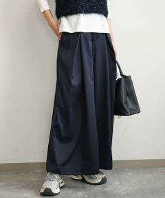 MK MICHEL KLEIN / エムケーミッシェルクラン その他パンツ | [洗える]サテンストレッチワイドパンツ