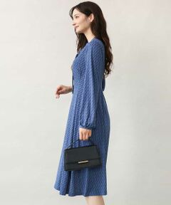 MK MICHEL KLEIN / エムケーミッシェルクラン ロング・マキシ丈ワンピース | [洗える]ダイヤ柄ジャージーワンピース