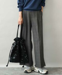MK MICHEL KLEIN / エムケーミッシェルクラン チノ・ワークパンツ | [洗える/イージーケア/抗ピリング/ナチュラルストレッチ/ソフトタッチ]ストレートワイドシルエットパンツ（チェック）