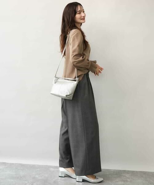 MK MICHEL KLEIN / エムケーミッシェルクラン チノ・ワークパンツ | [洗える/イージーケア/抗ピリング/ナチュラルストレッチ/ソフトタッチ]ストレートワイドシルエットパンツ（チェック） | 詳細13
