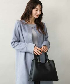 MK MICHEL KLEIN / エムケーミッシェルクラン その他アウター | [洗える]フェイクスウェードノーカラーコート