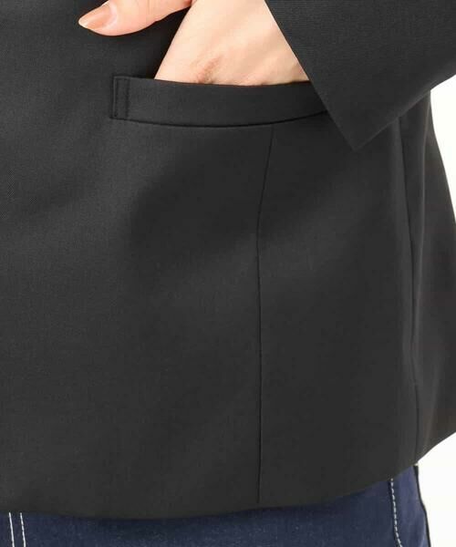 MK MICHEL KLEIN / エムケーミッシェルクラン ノーカラージャケット | [セットアップ対応/洗える]イージーツイル カラーレスジャケット | 詳細16