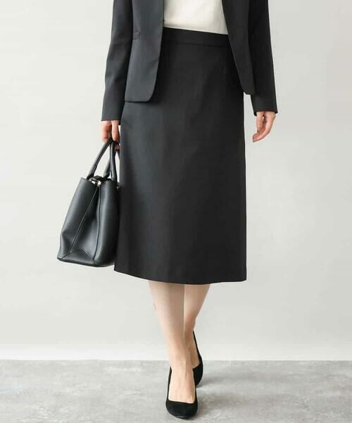 MK MICHEL KLEIN / エムケーミッシェルクラン ロング・マキシ丈スカート | [セットアップ対応/洗える]イージーツイル フレアスカート | 詳細7