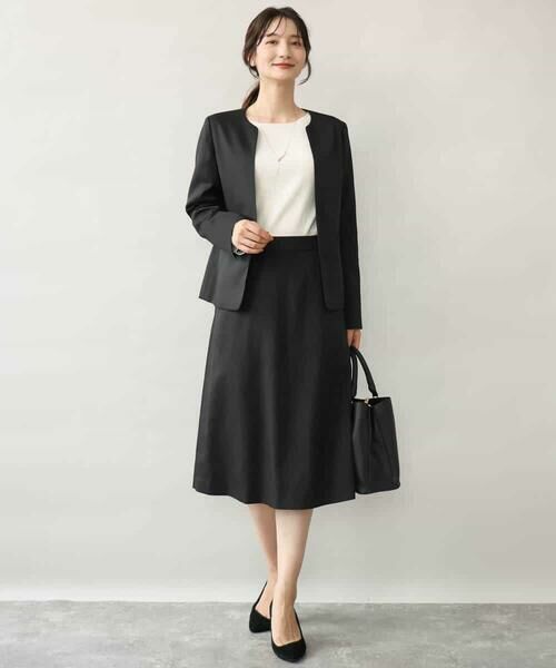 MK MICHEL KLEIN / エムケーミッシェルクラン ロング・マキシ丈スカート | [セットアップ対応/洗える]イージーツイル フレアスカート | 詳細8