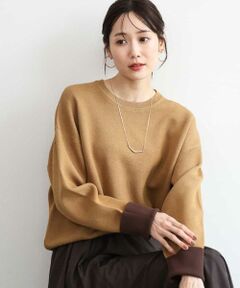 MK MICHEL KLEIN / エムケーミッシェルクラン ニット・セーター | [洗える]スウェットライク配色ニット