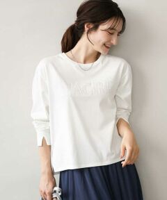 MK MICHEL KLEIN / エムケーミッシェルクラン カットソー | [洗える]レース刺繍ロゴロンT