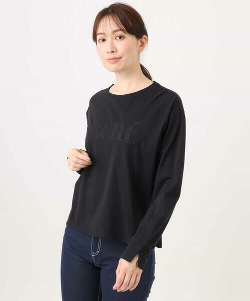 MK MICHEL KLEIN / エムケーミッシェルクラン カットソー | [洗える]レース刺繍ロゴロンT | 詳細22