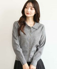 MK MICHEL KLEIN / エムケーミッシェルクラン カーディガン・ボレロ | [洗える]衿付きニットカーディガン
