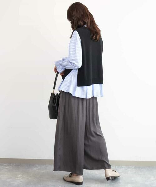 MK MICHEL KLEIN / エムケーミッシェルクラン シャツ・ブラウス | [洗える]フリルハイネックブラウス×ニットベスト ツインセット | 詳細22